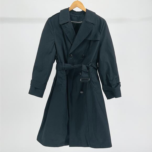 Garrison Jackets & Blazers - Vintage DSCP Garrison Collection Military Black Double Breasted Trench Coat